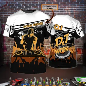 DJ - Personalized Name 3D Tshirt