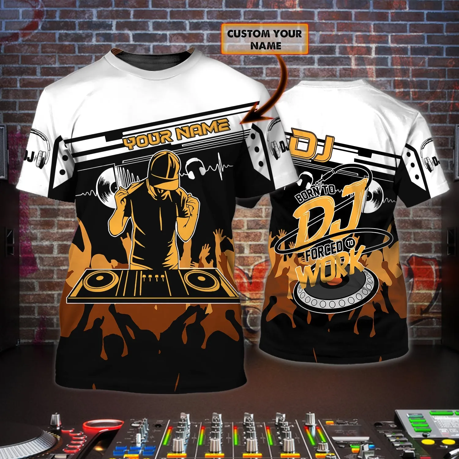 DJ - Personalized Name 3D Tshirt