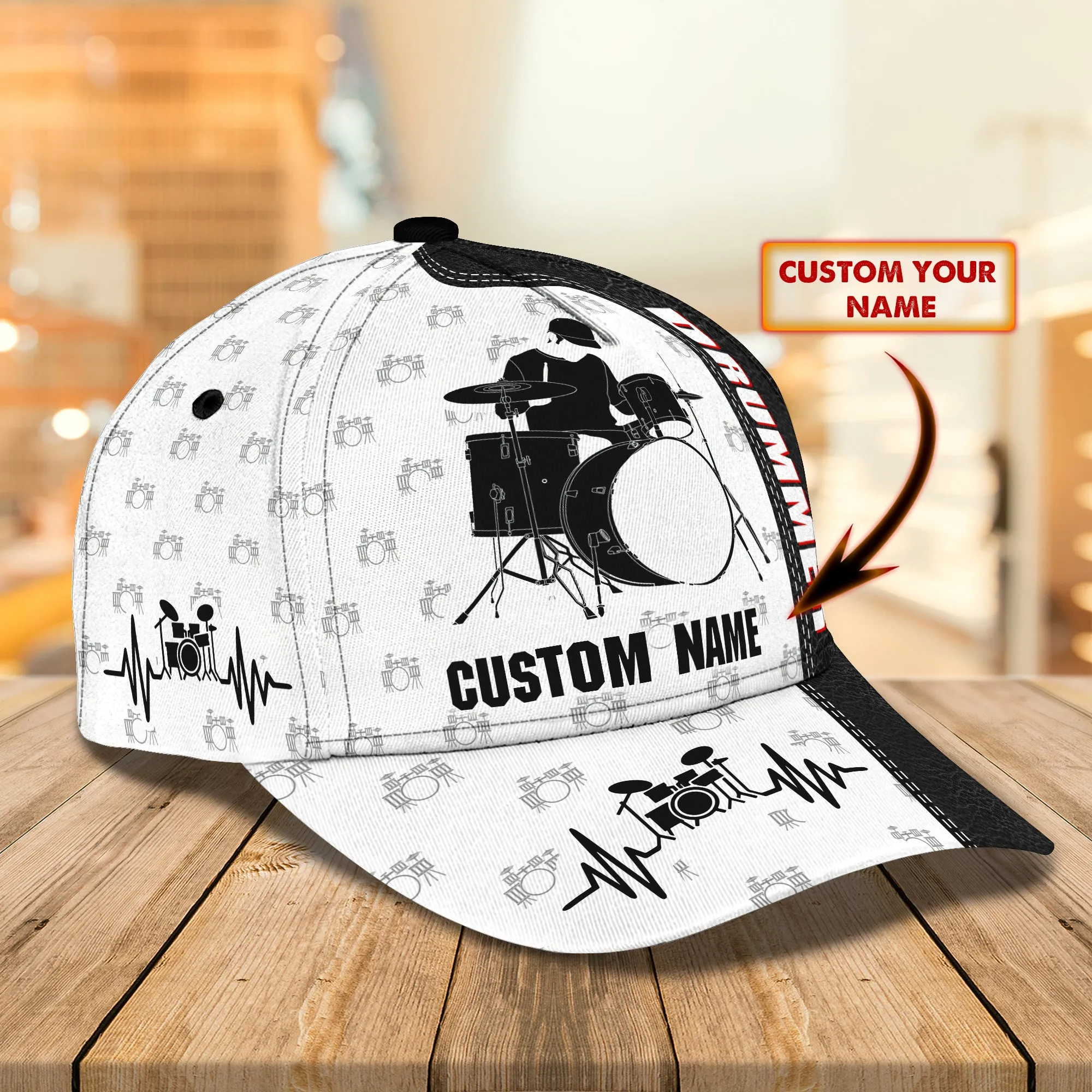 Drummer - Personalized Name Cap