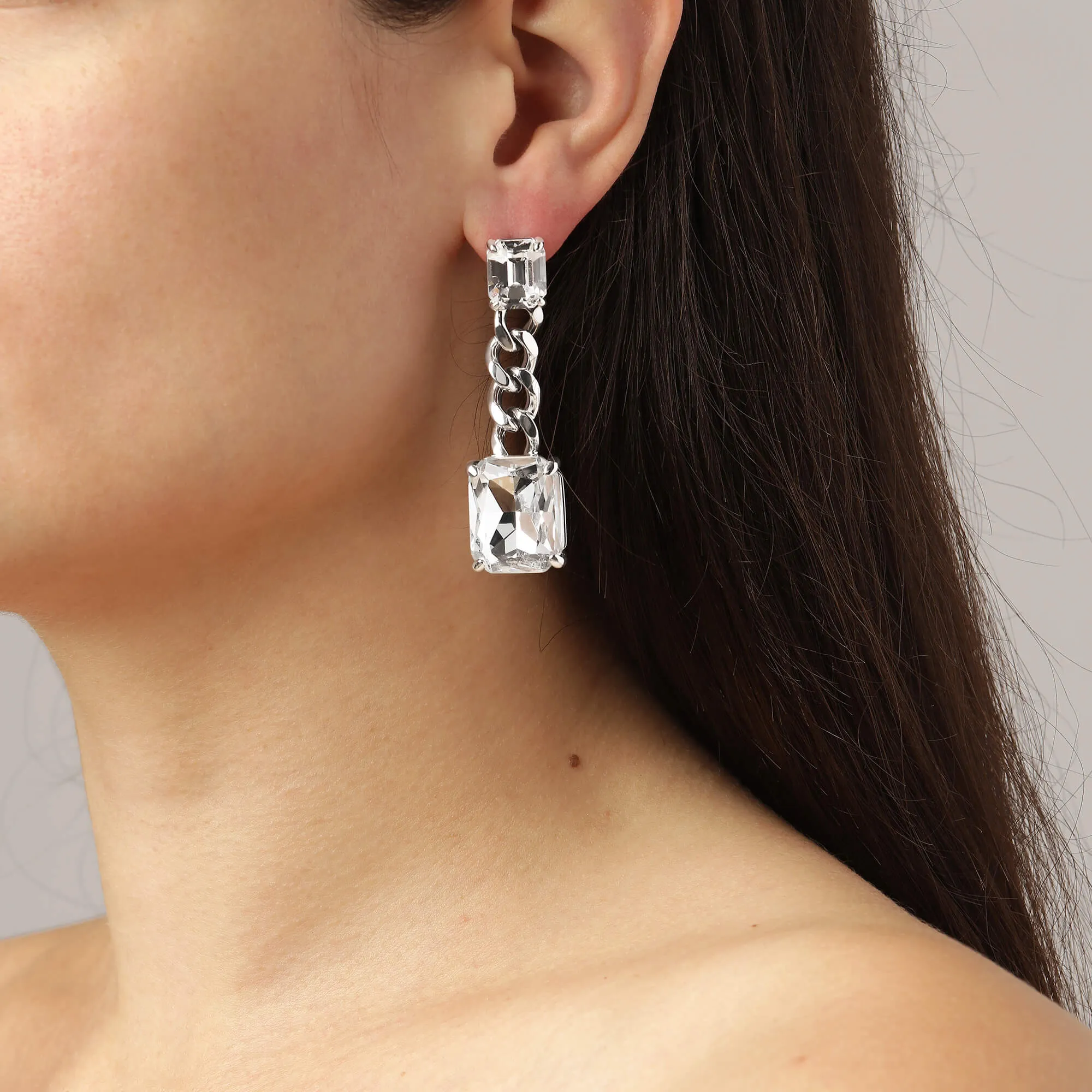Dyrberg Kern Calla Silver Drop Earrings