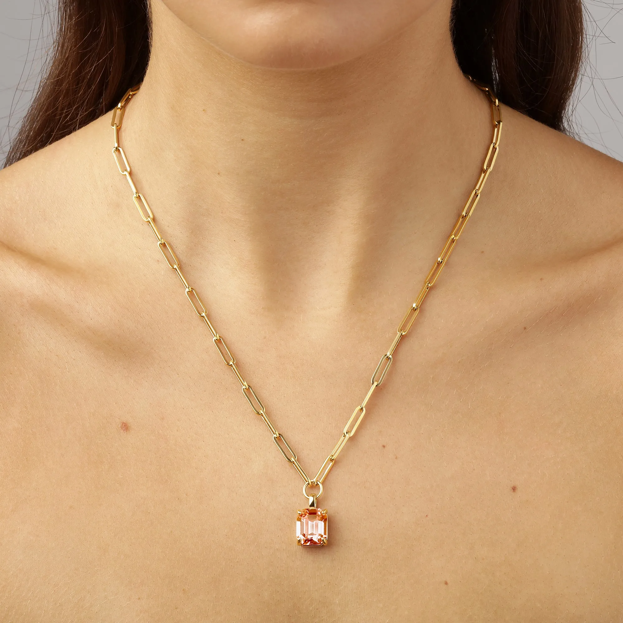 Dyrberg Kern Octa Gold Necklace - Peach