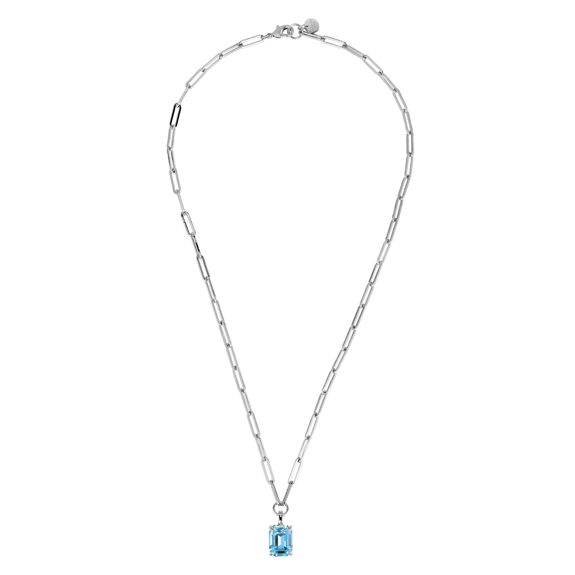 Dyrberg Kern Octa Silver Necklace - Aqua