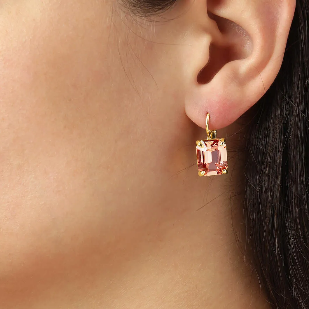 Dyrberg Kern Segin French Hook Gold Drop Earrings - Peach