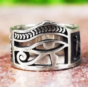 Egyptian Eye of Horus Ankh Cross Symbolic Rings Egypt Amulet Jewelry