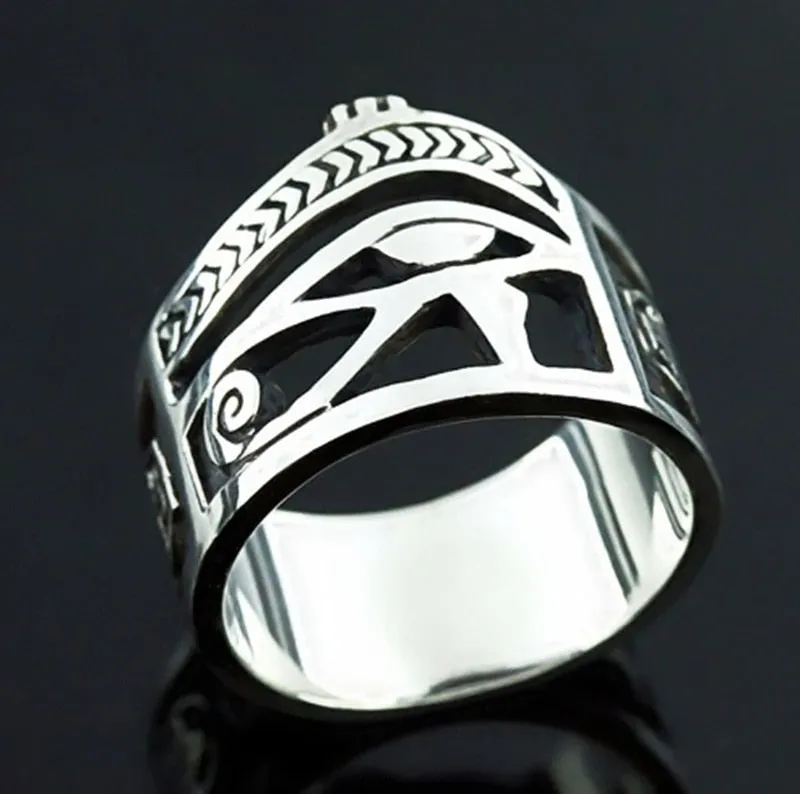 Egyptian Eye of Horus Ankh Cross Symbolic Rings Egypt Amulet Jewelry