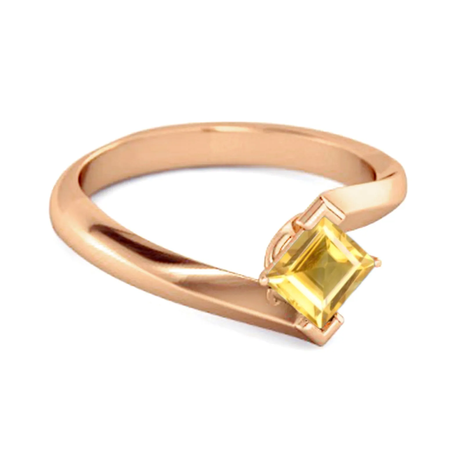 Embrace Ring 925 Sterling Silver 0.50 Ctw Citrine Women Ring