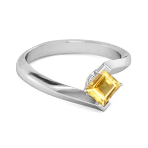 Embrace Ring 925 Sterling Silver 0.50 Ctw Citrine Women Ring