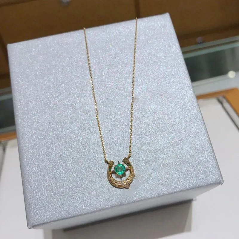 Emerald Horseshoe Necklace