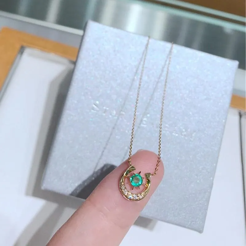 Emerald Horseshoe Necklace