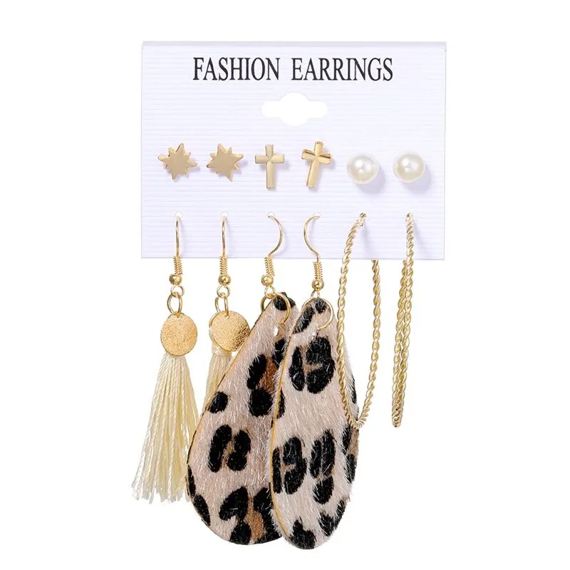 EN Pearl Hoop Earrings For Women Clip On Ear Rings Geometric Pendientes Round Circle Earring Set Brincos Korean Fashion Jewelry
