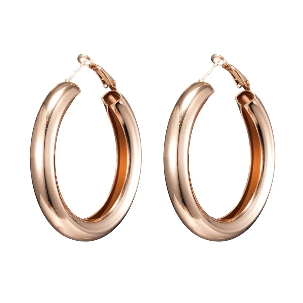 EN Pearl Hoop Earrings For Women Clip On Ear Rings Geometric Pendientes Round Circle Earring Set Brincos Korean Fashion Jewelry