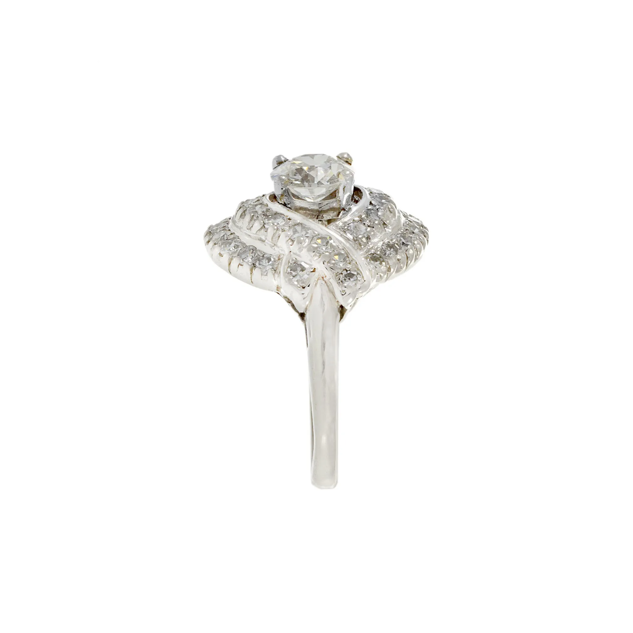Estate Art Deco Platinum and Diamond Ring