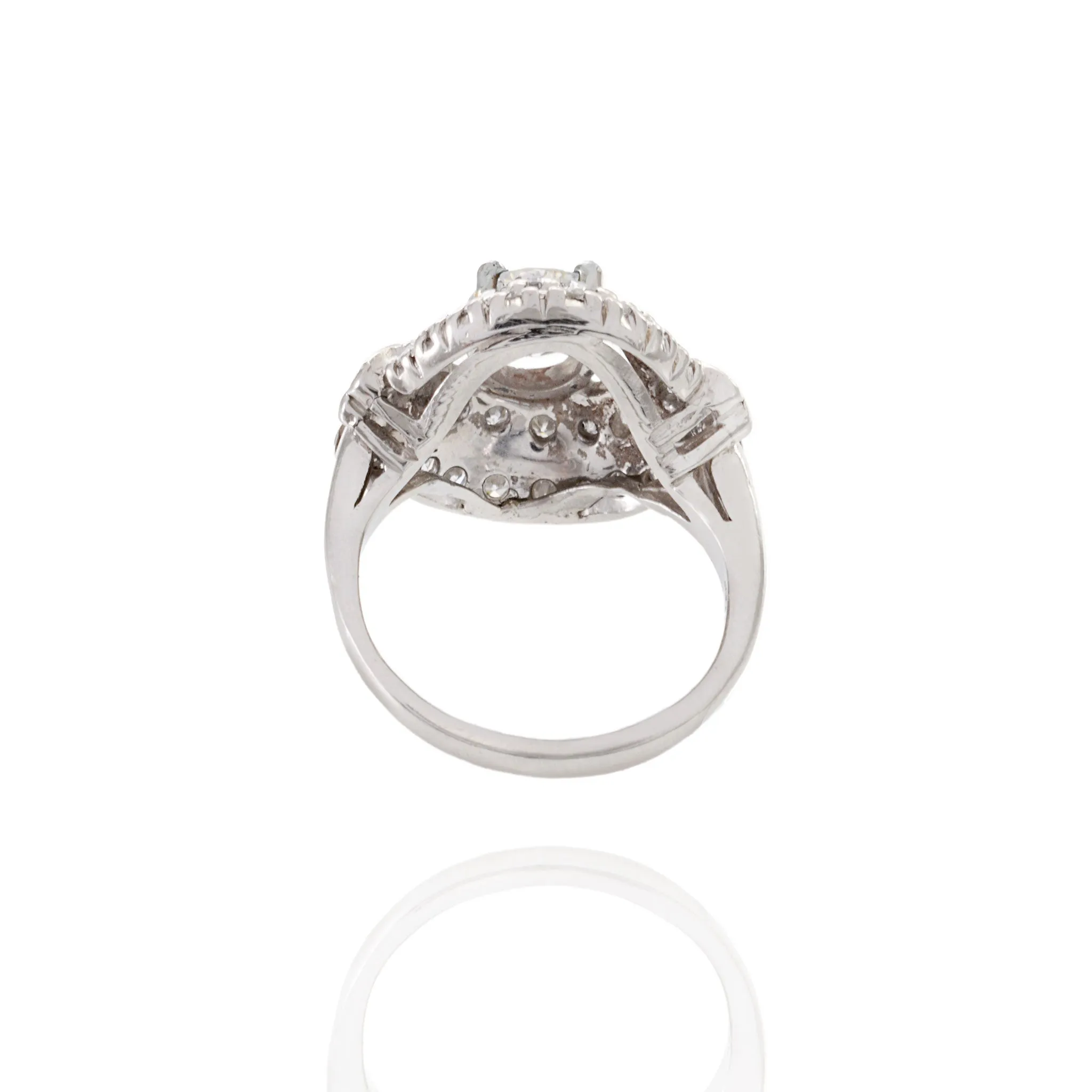 Estate Art Deco Platinum and Diamond Ring