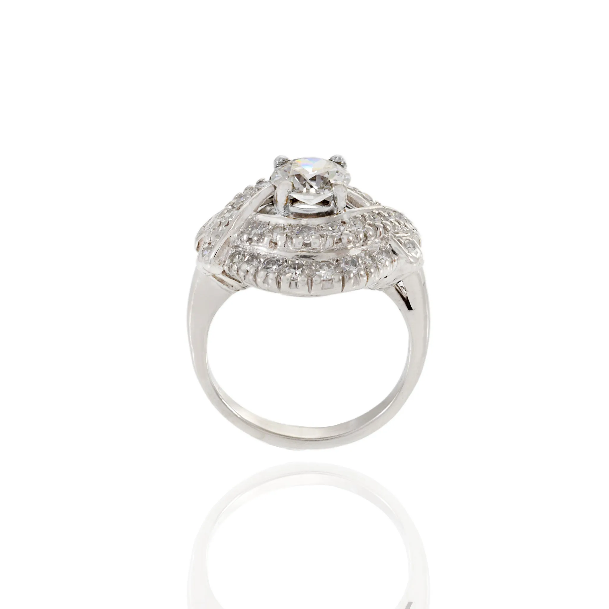 Estate Art Deco Platinum and Diamond Ring