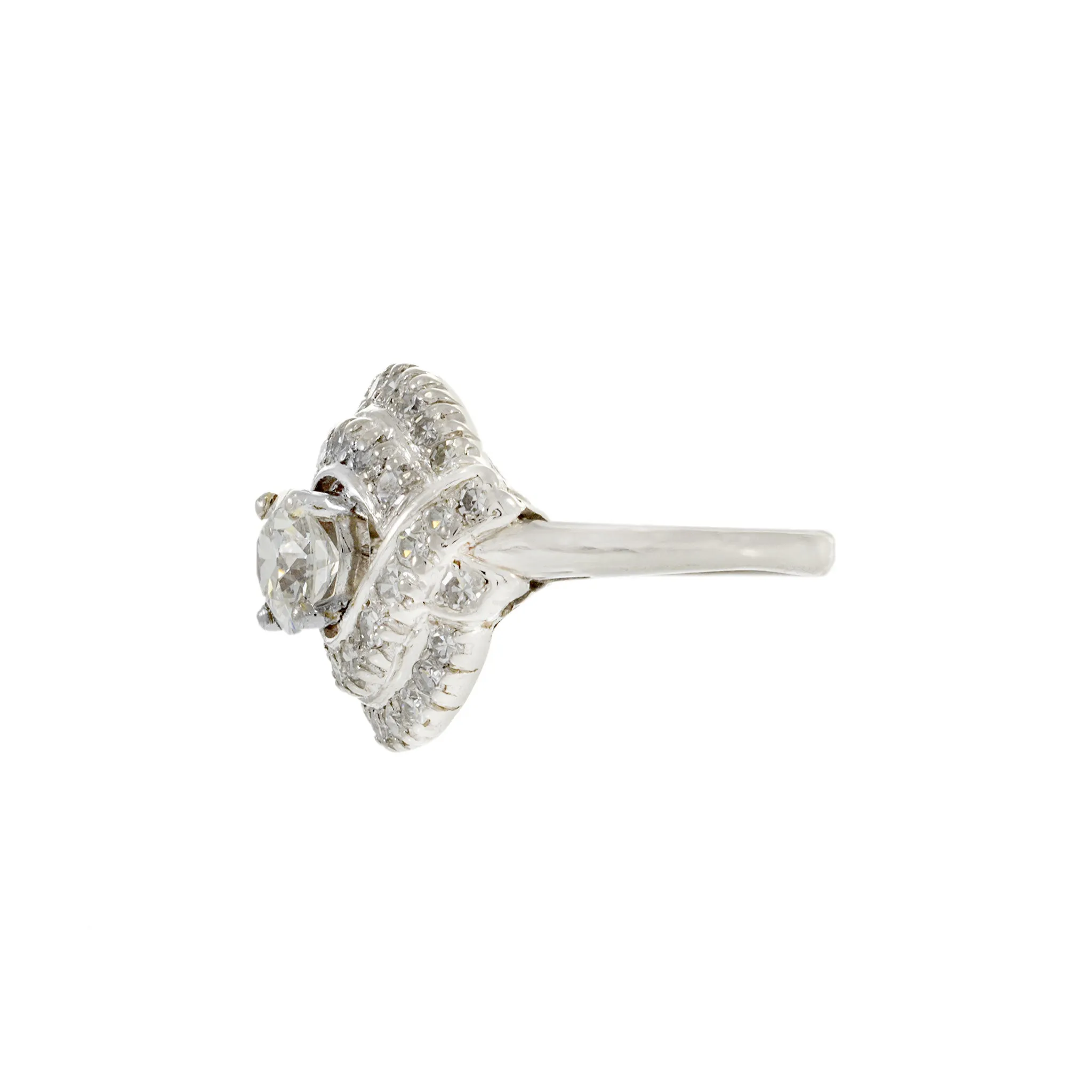 Estate Art Deco Platinum and Diamond Ring