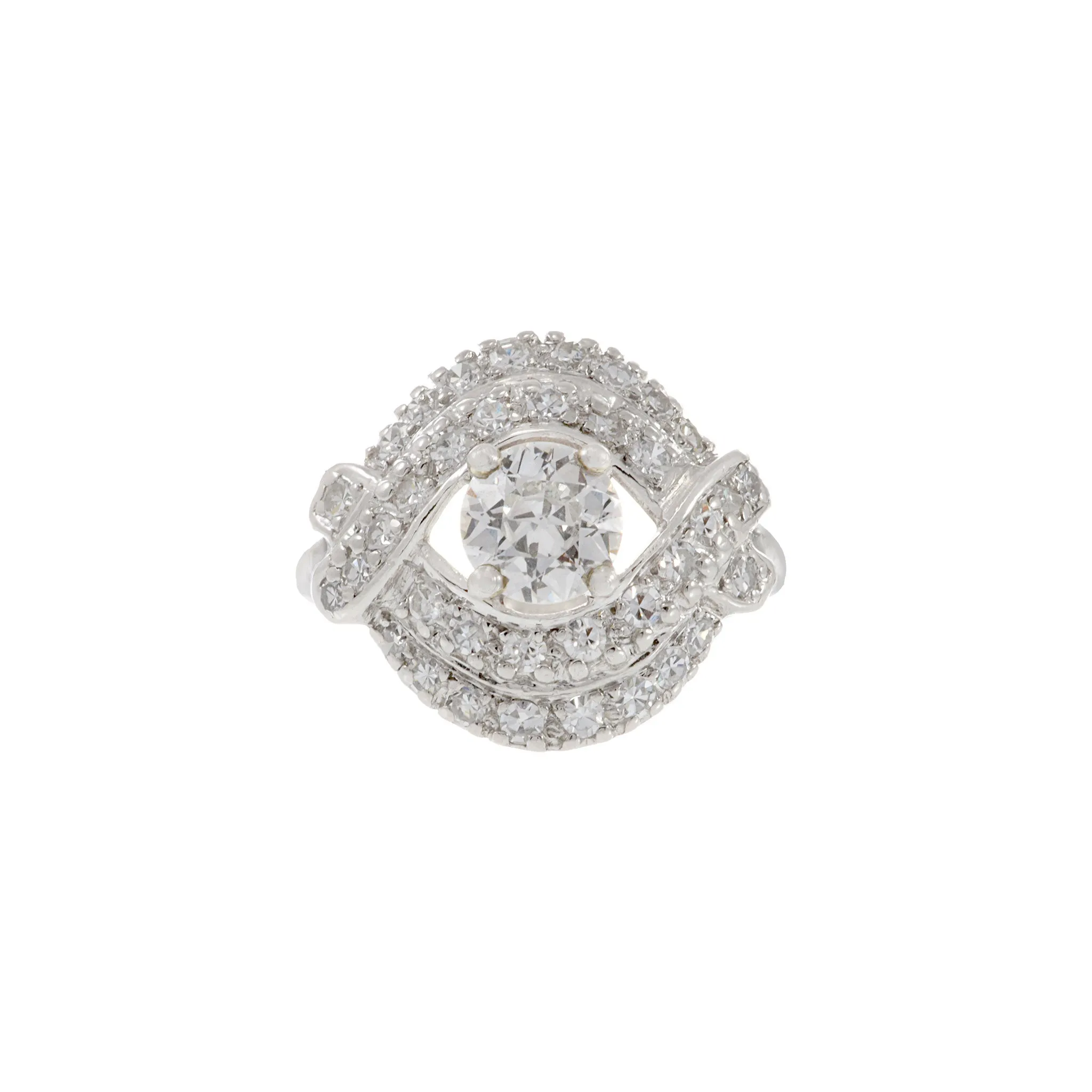 Estate Art Deco Platinum and Diamond Ring