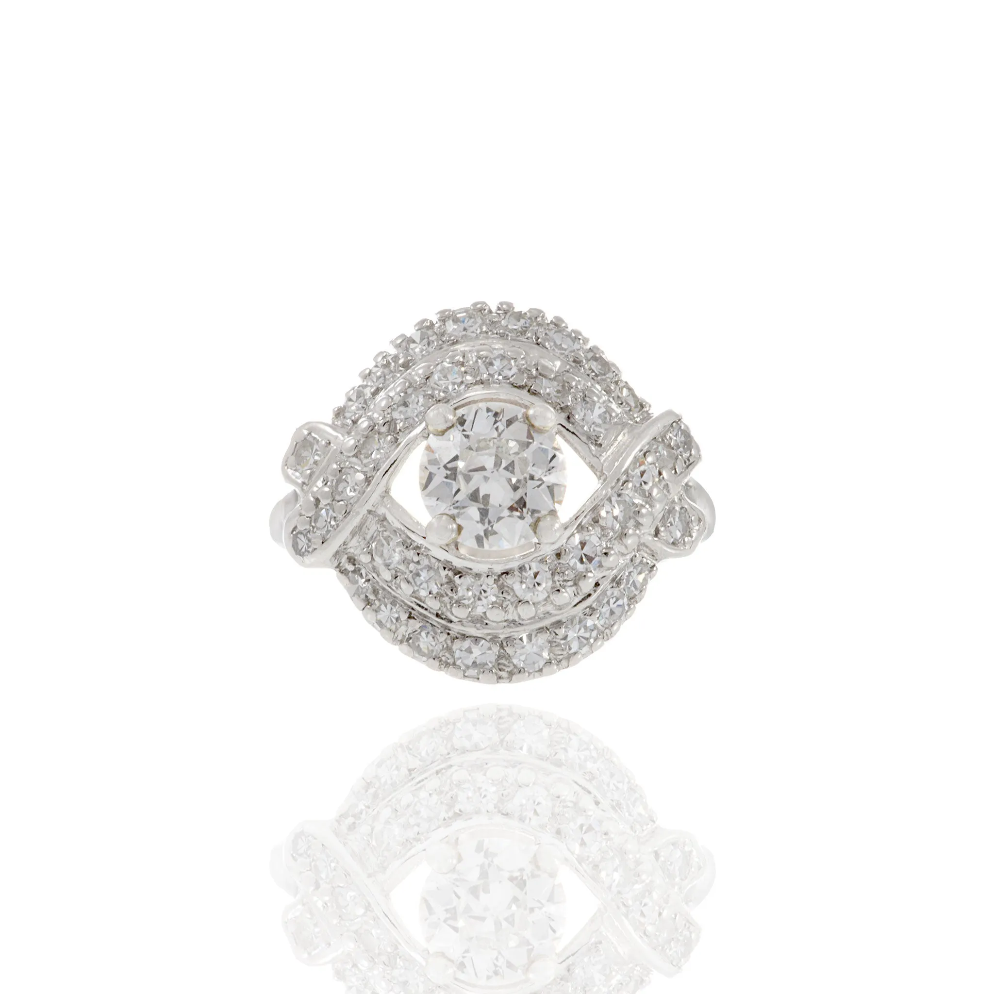 Estate Art Deco Platinum and Diamond Ring