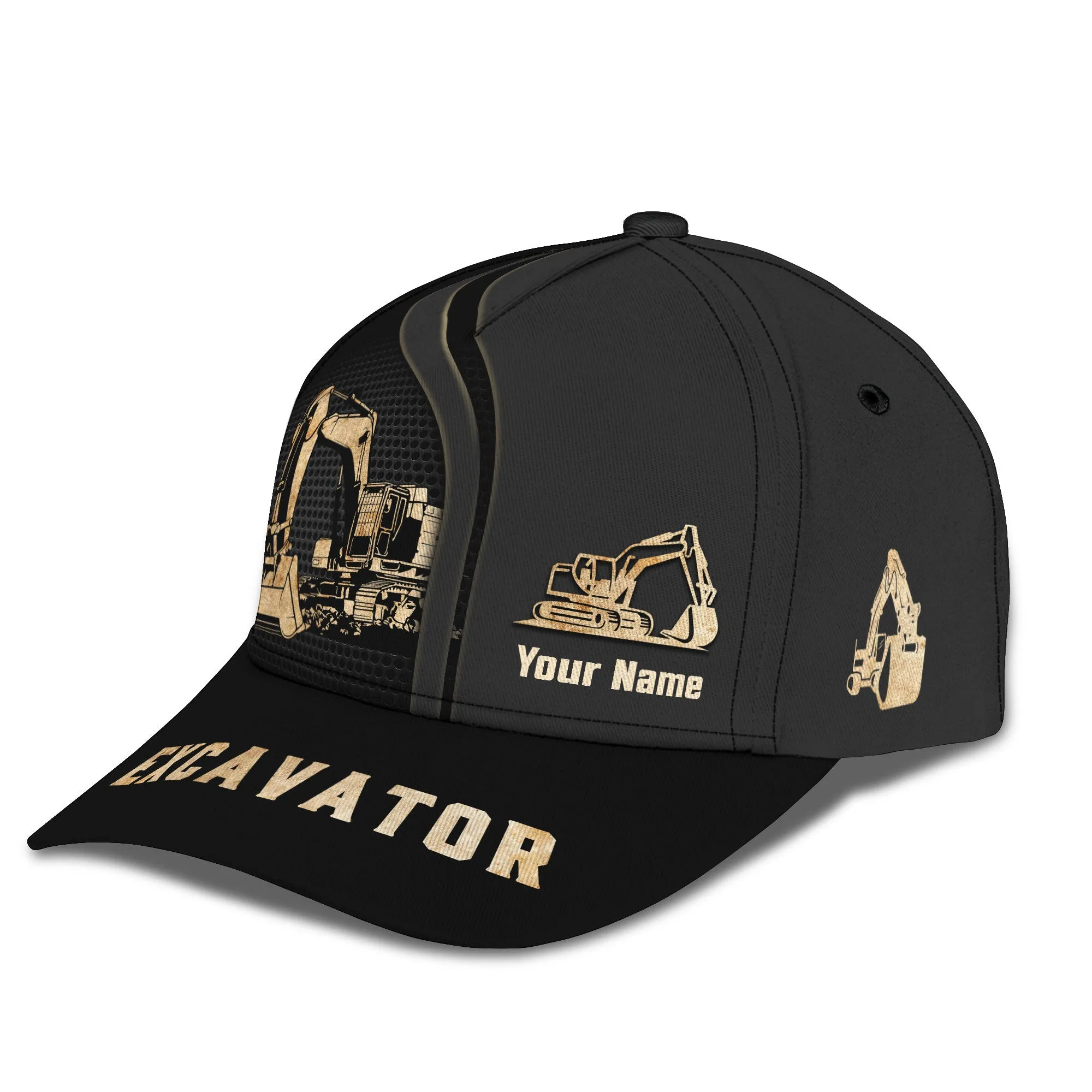 Excavator Cap Personalized Name
