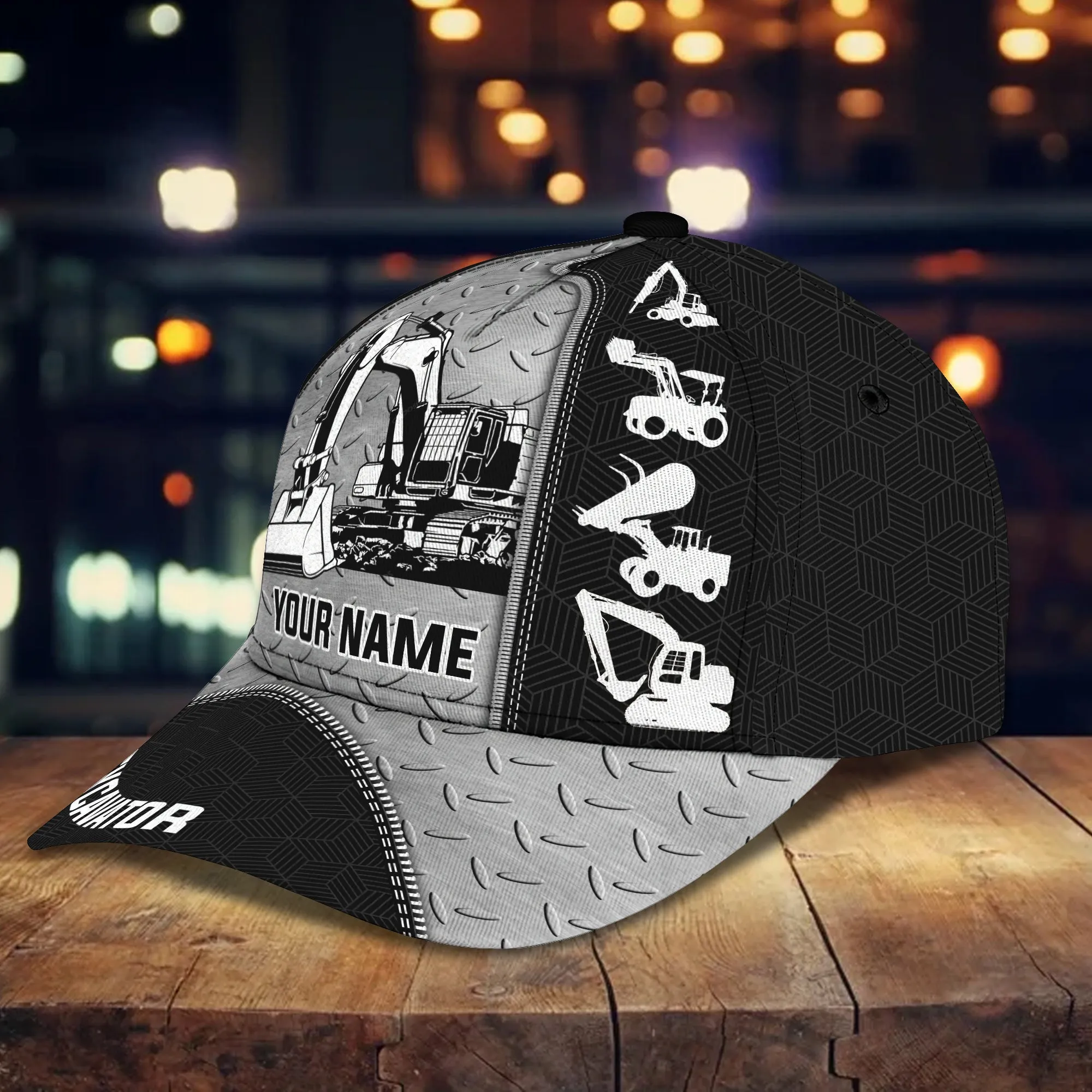 Excavator - Personalized Name Cap
