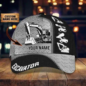 Excavator - Personalized Name Cap