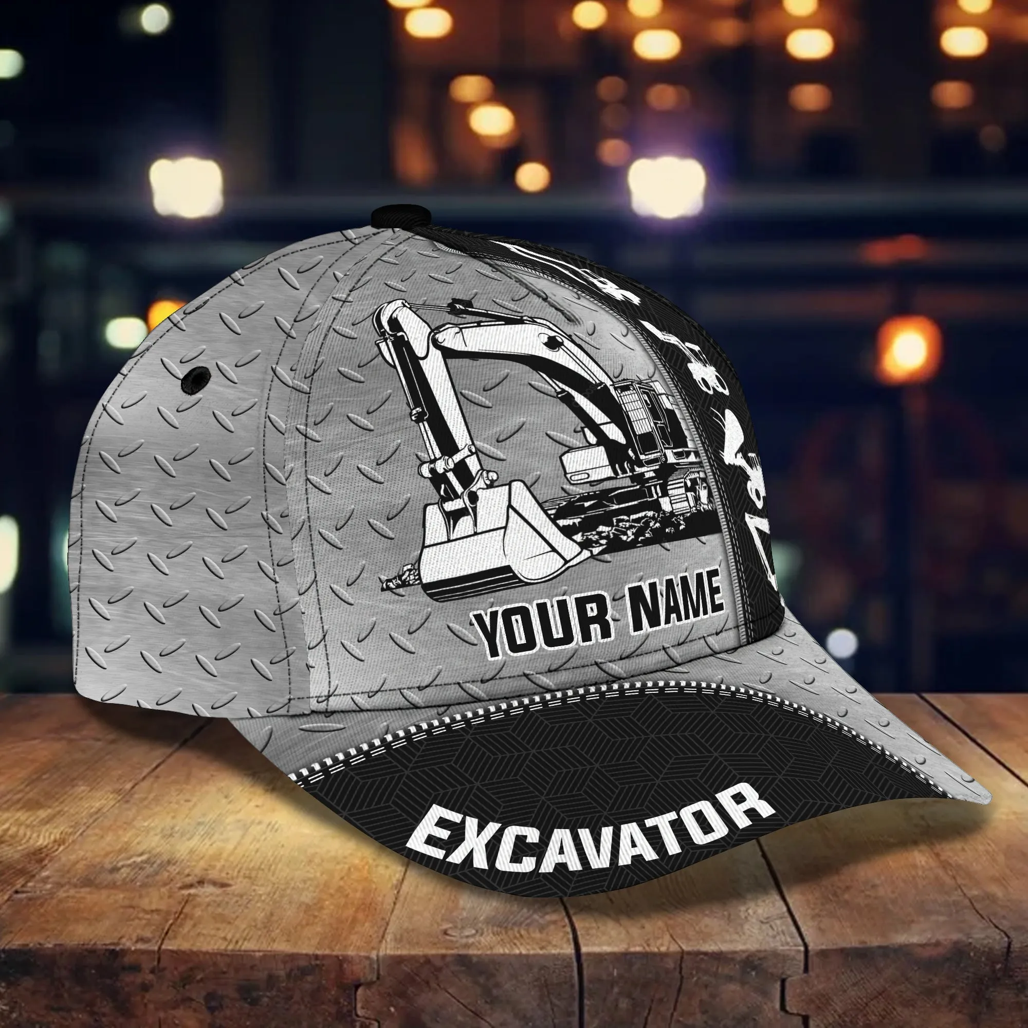 Excavator - Personalized Name Cap