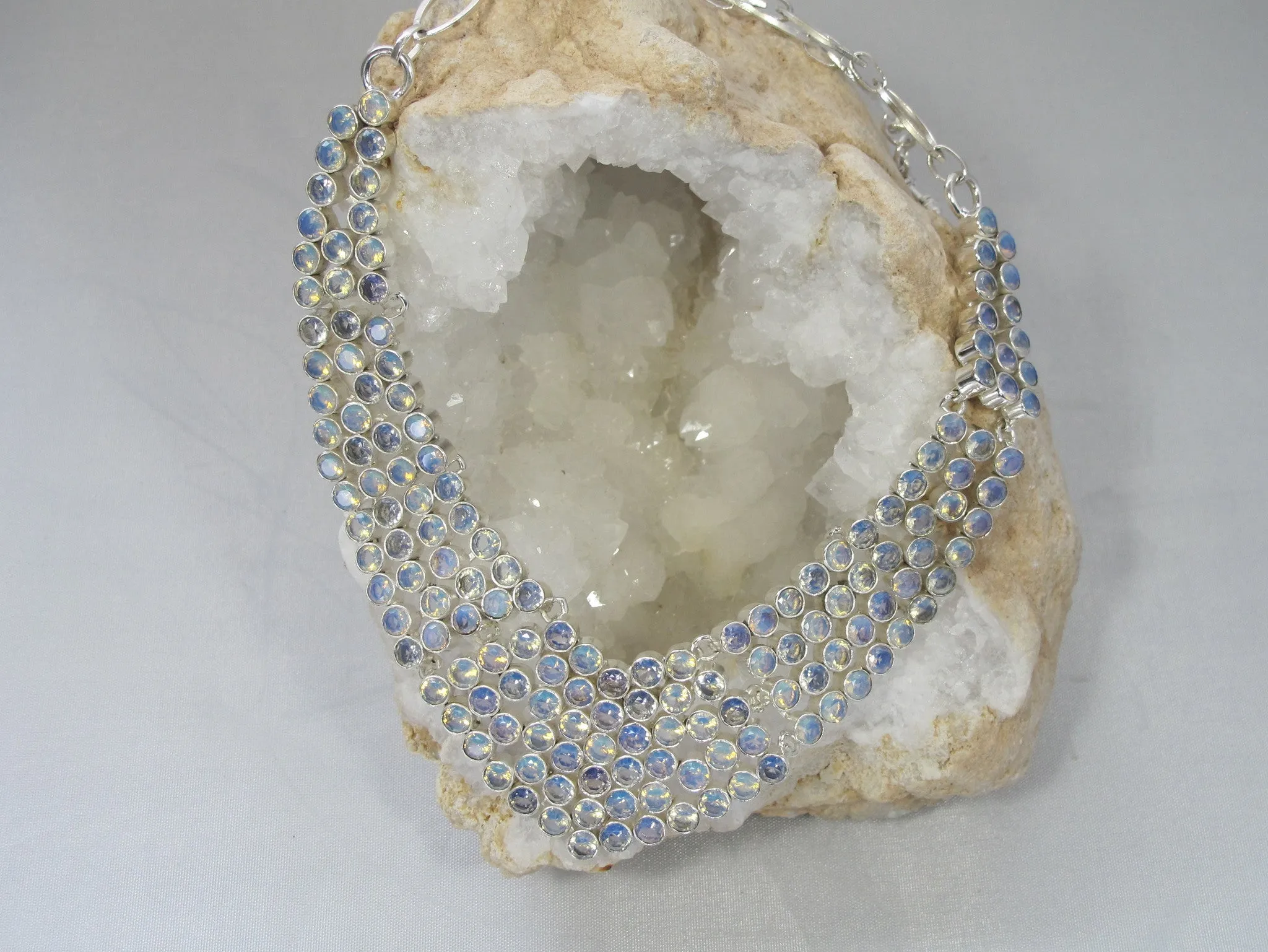 *Faceted Rainbow Fire Topaz Necklace