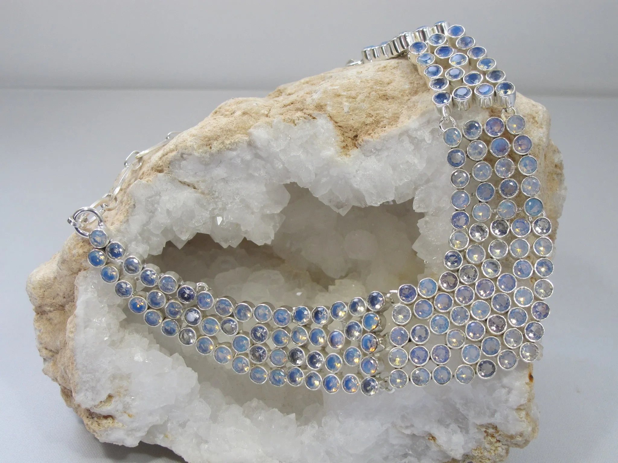 *Faceted Rainbow Fire Topaz Necklace