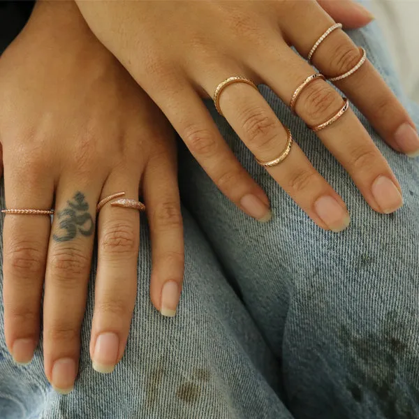 Fallen Serpent Ring- 14K Rose Gold