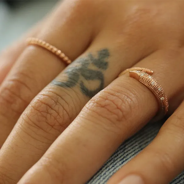 Fallen Serpent Ring- 14K Rose Gold