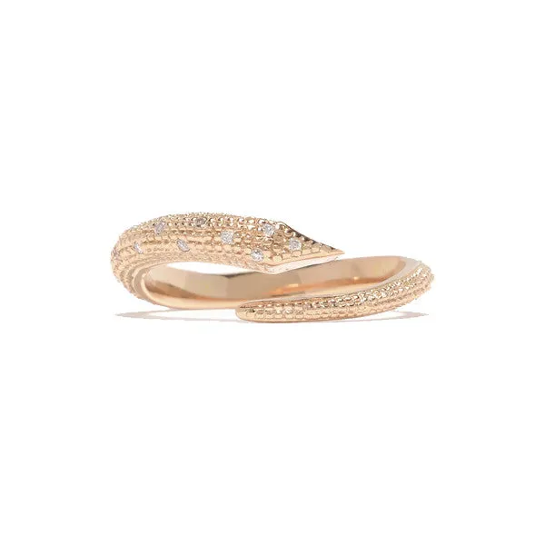 Fallen Serpent Ring- 14K Rose Gold