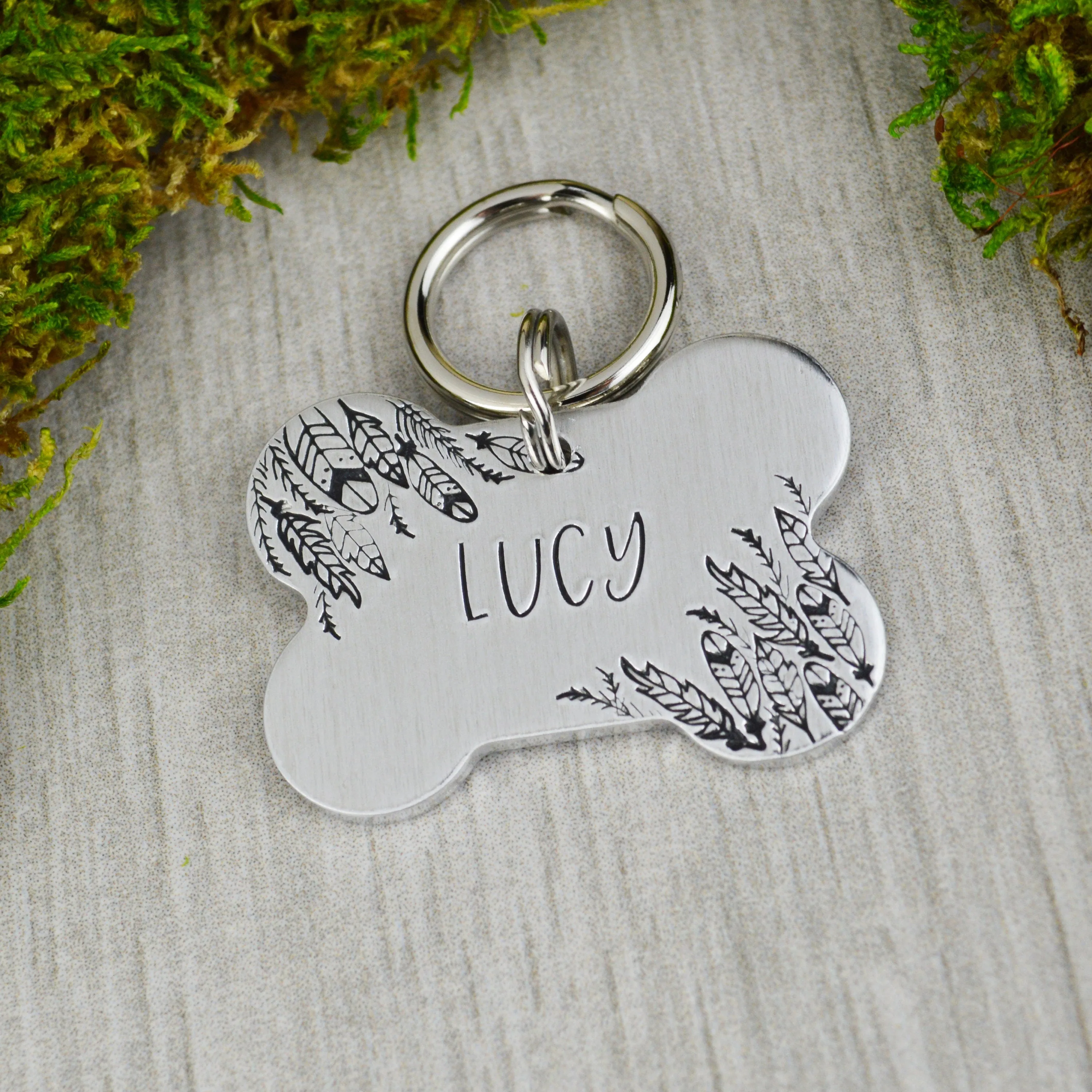 Feathers Pet ID Tag