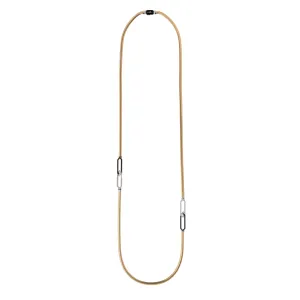 Feelings Necklace with Diamonds & Black Enamel