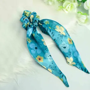 Ferosh Blue Daisy Scarf Scrunchie
