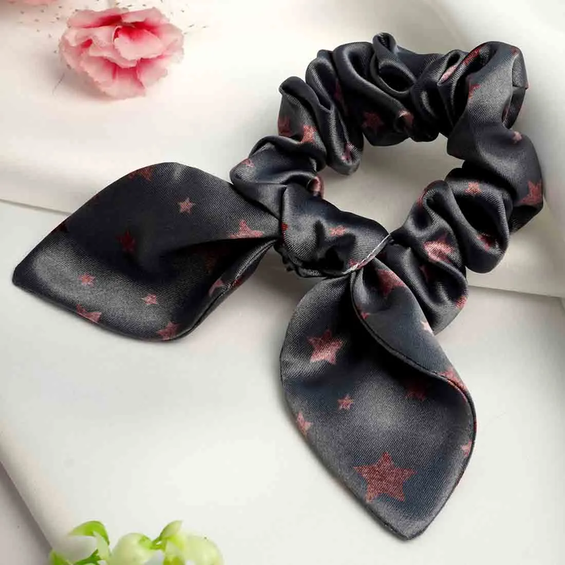 Ferosh Grey Stars Pigtail Scrunchie