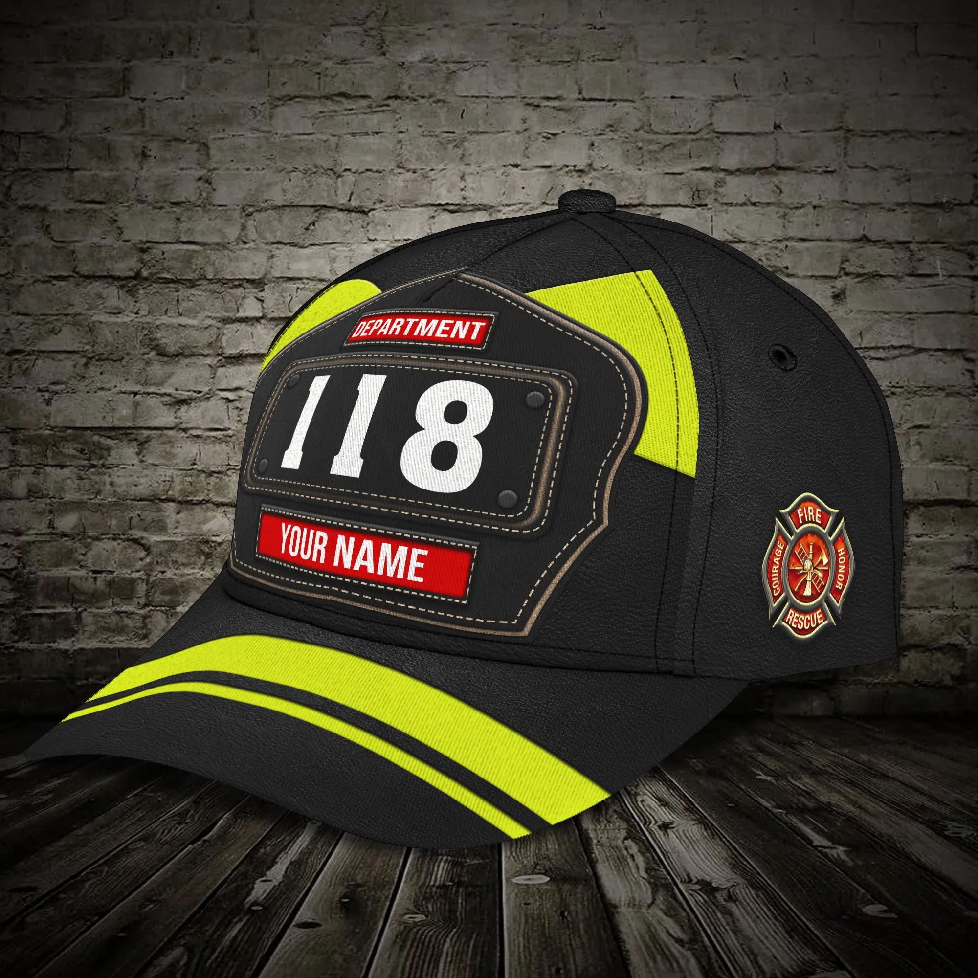 Firefighter V3 - Personalized Name Cap