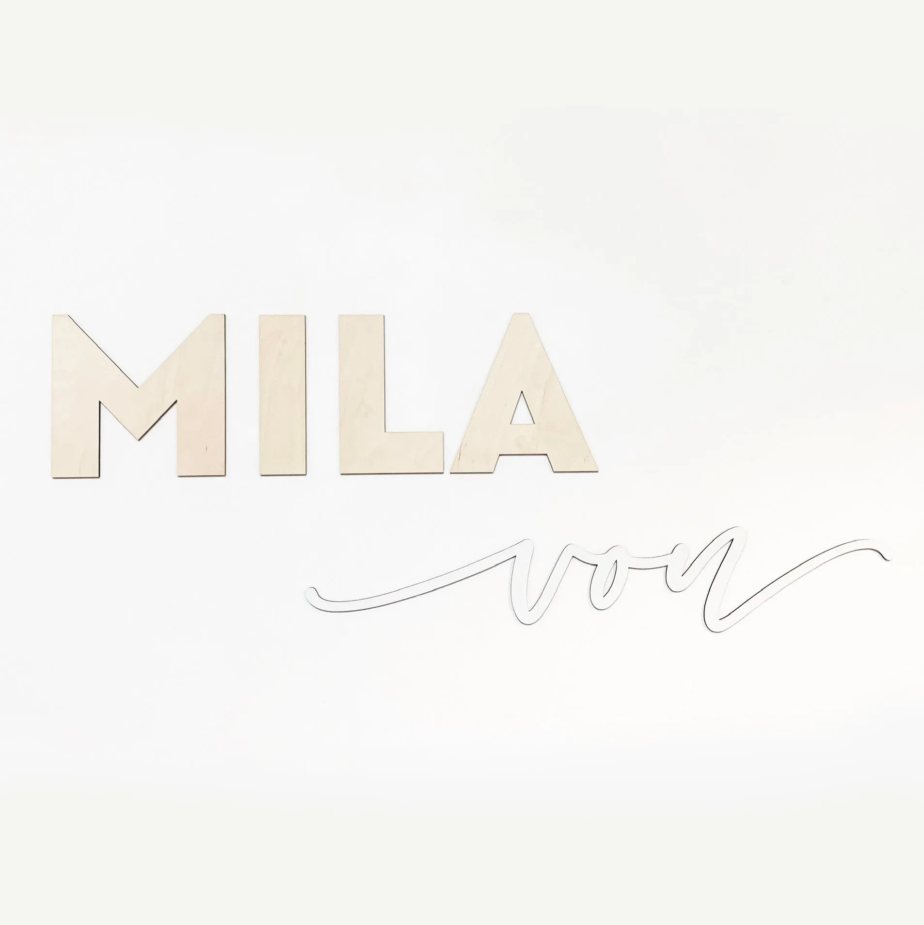 First and Middle Name Personalized Floating Name
