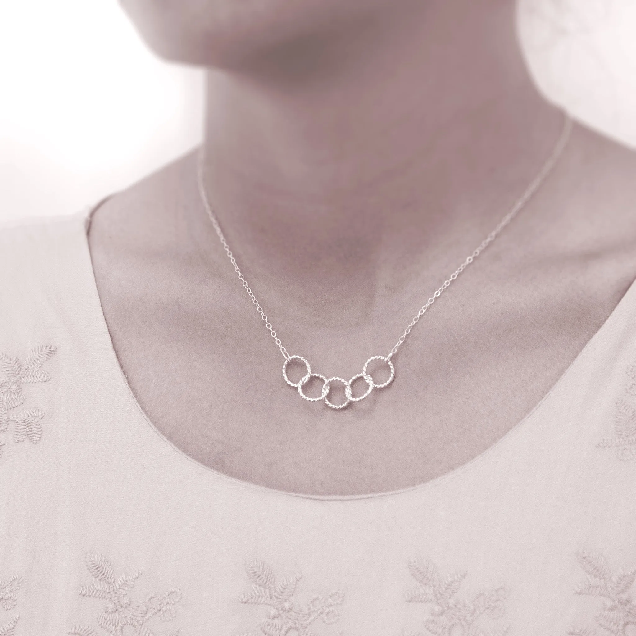 Five Best Friends PERSONALIZED Sterling Silver Necklace by Ornata
