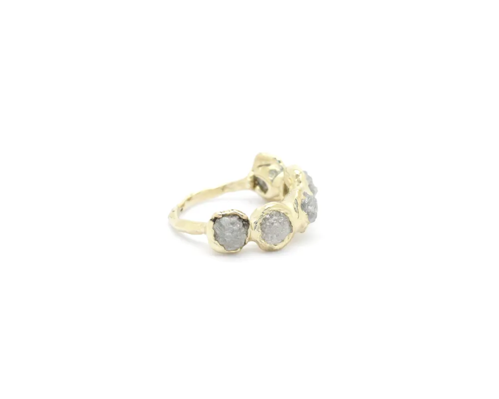 Flower Crown Ring - Rough Diamond