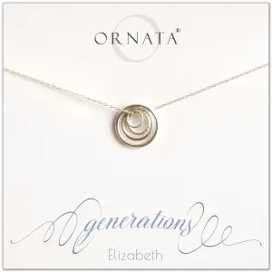Four Generations PERSONALIZED Sterling Silver Necklace by Ornata