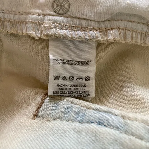 Free People Cut Off Shorts 28 Bleached White