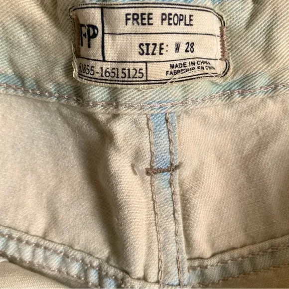 Free People Cut Off Shorts 28 Bleached White