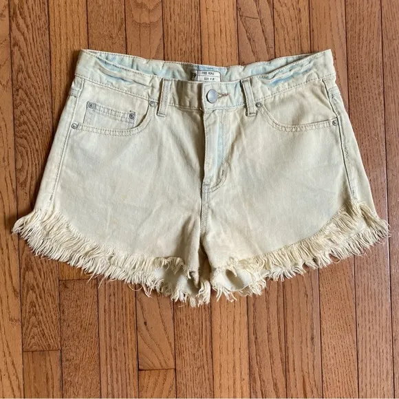 Free People Cut Off Shorts 28 Bleached White