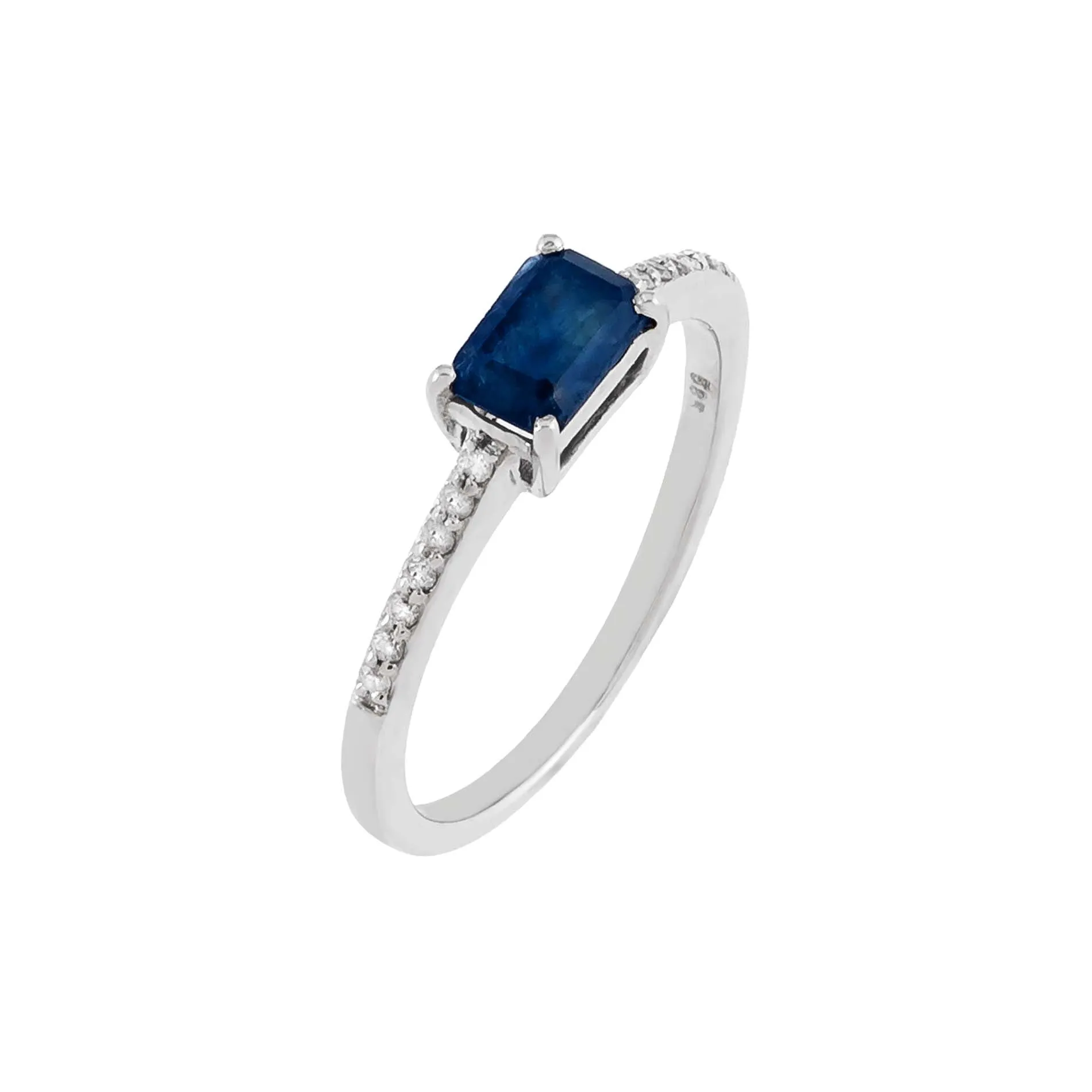 Gemstone Baguette Ring 14K