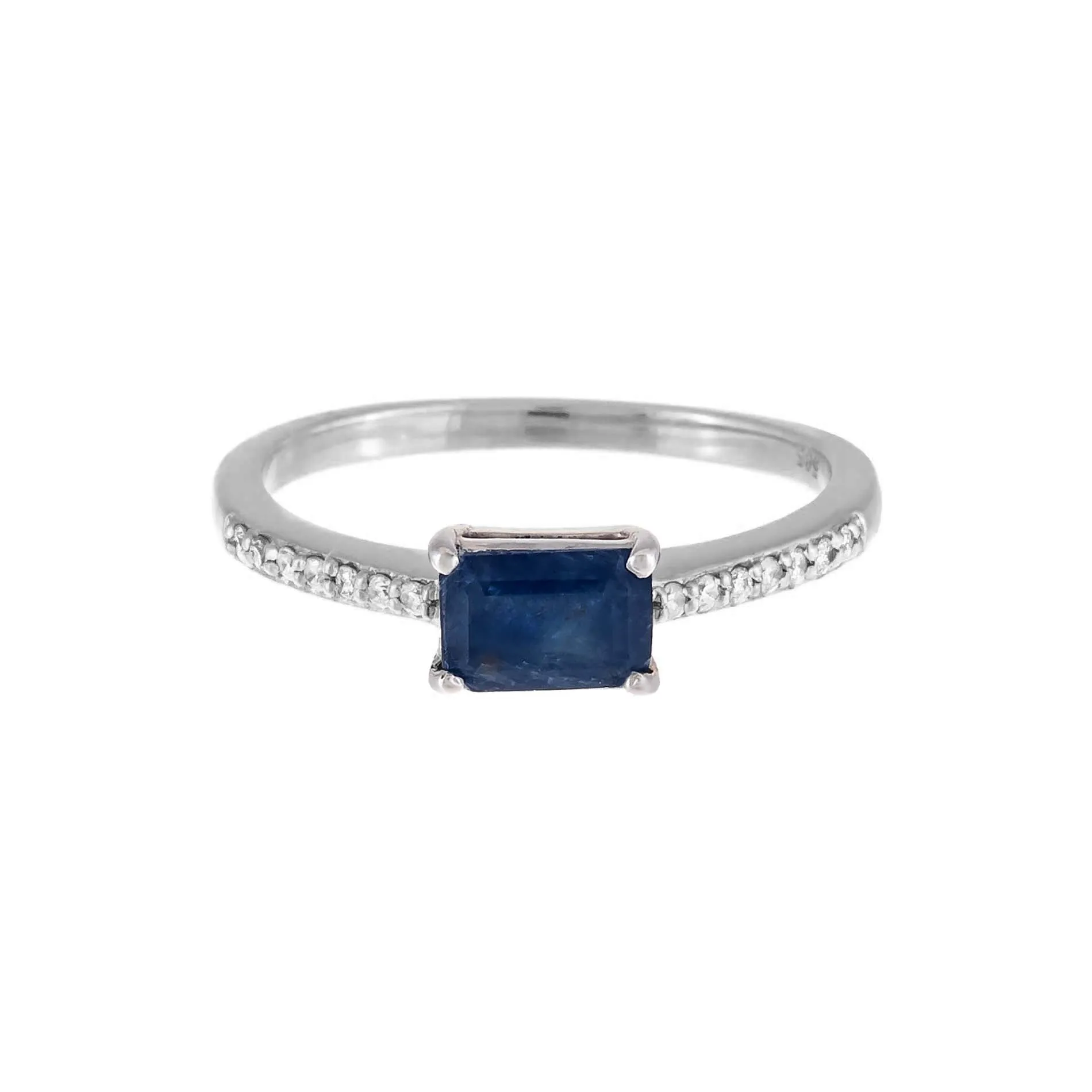 Gemstone Baguette Ring 14K