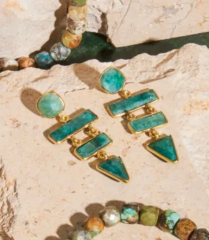 Gemstone Dangle Earrings