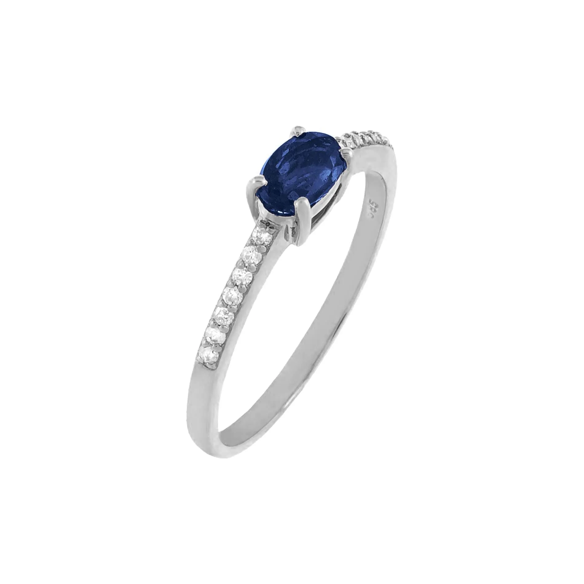 Gemstone Oval Ring 14K