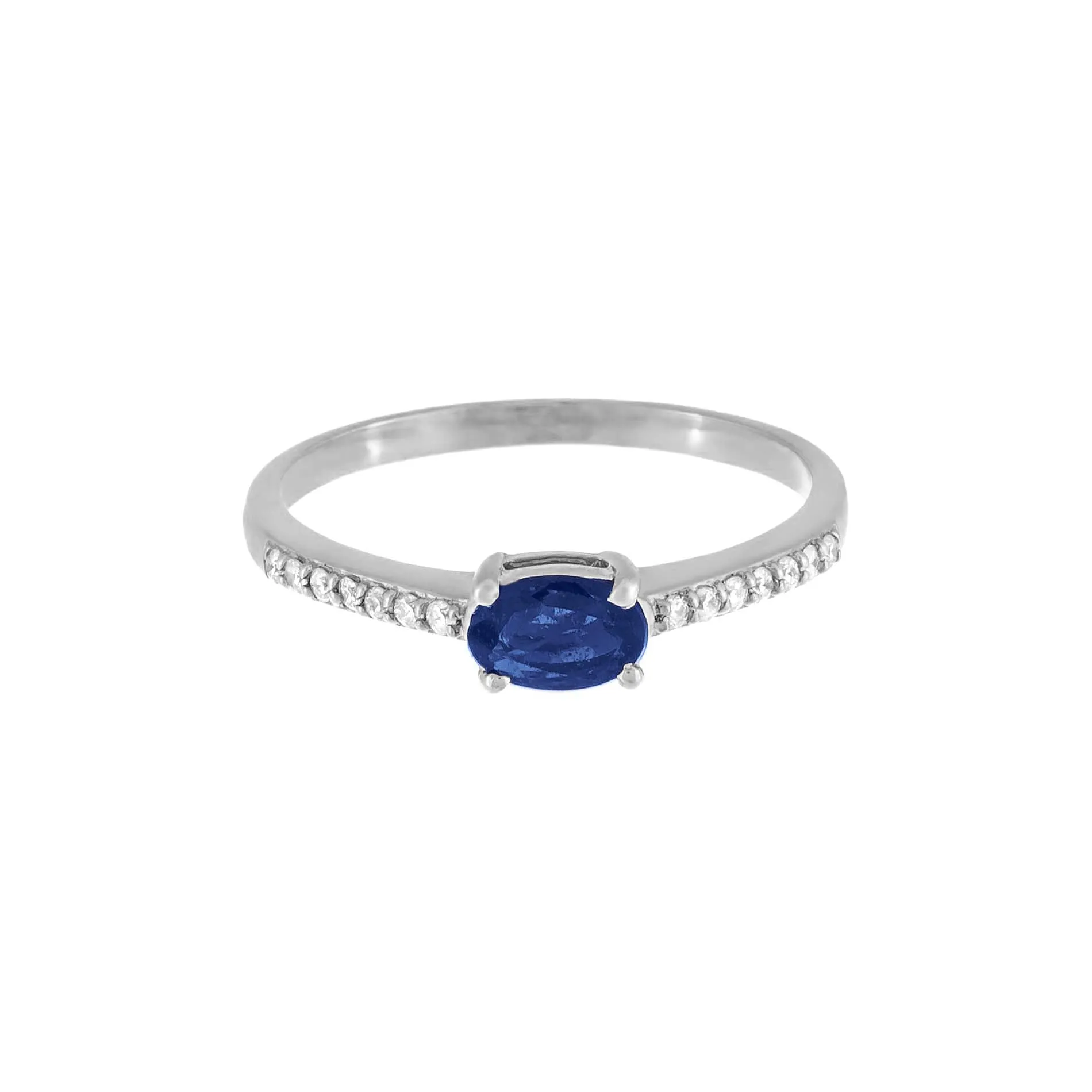 Gemstone Oval Ring 14K