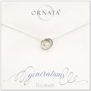 “Generations” Sterling Silver Necklace on Personalized Jewelry Card | 2021 Edition