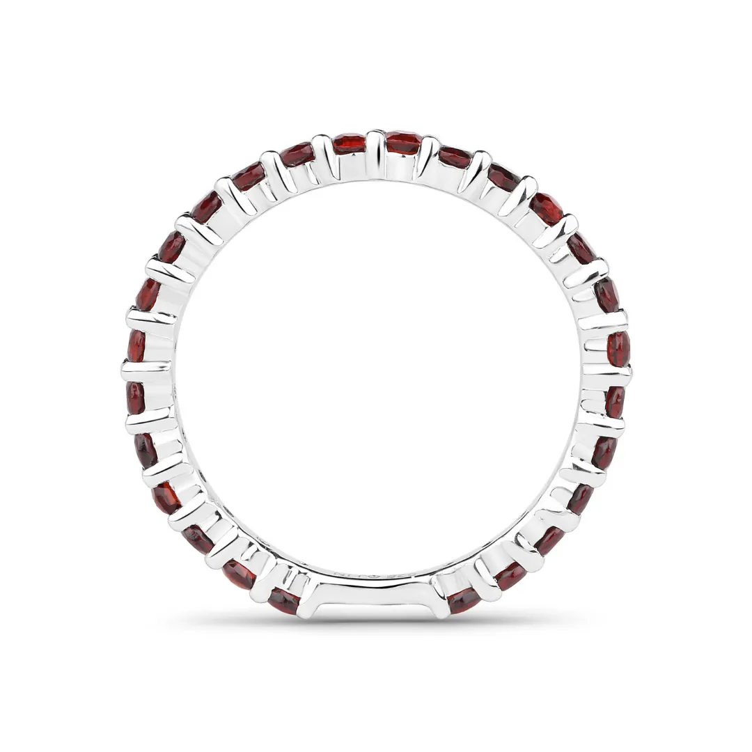 Genuine Garnet Eternity Ring