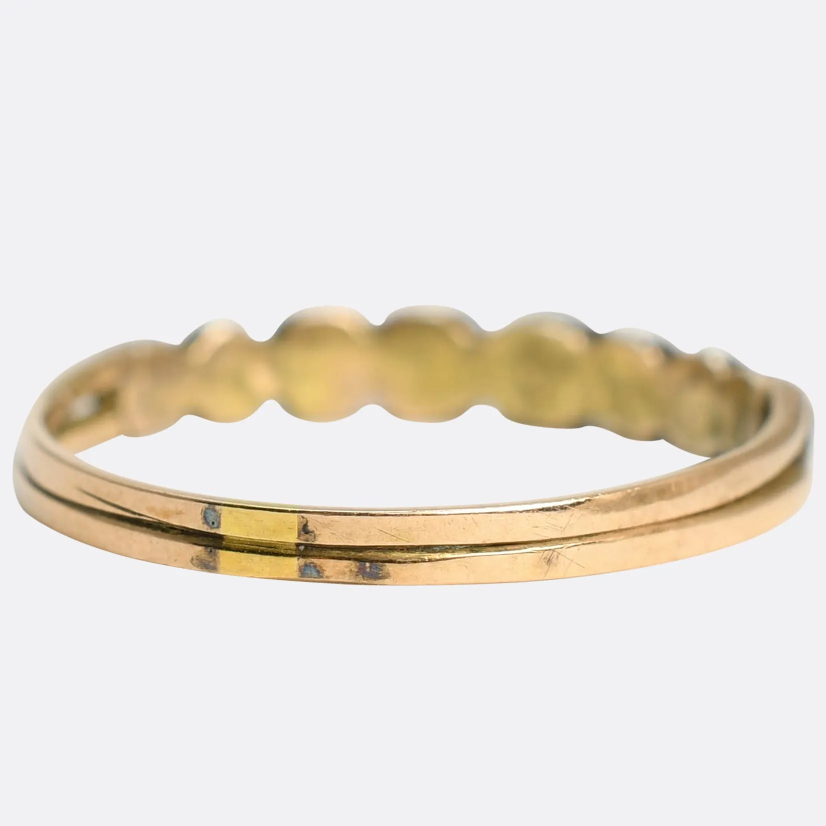Georgian Diamond Half Hoop Eternity Ring